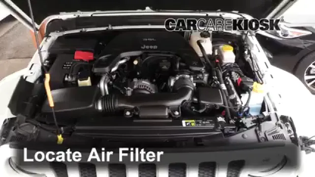 2018 Jeep Wrangler Unlimited Sport 3.6L V6 Air Filter (Engine) Replace